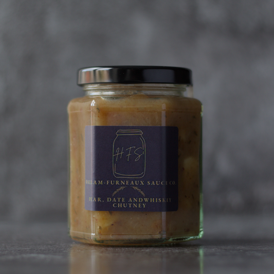 Pear, date and whiskey chutney